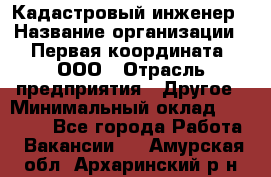 Кадастровый инженер › Название организации ­ Первая координата, ООО › Отрасль предприятия ­ Другое › Минимальный оклад ­ 20 000 - Все города Работа » Вакансии   . Амурская обл.,Архаринский р-н